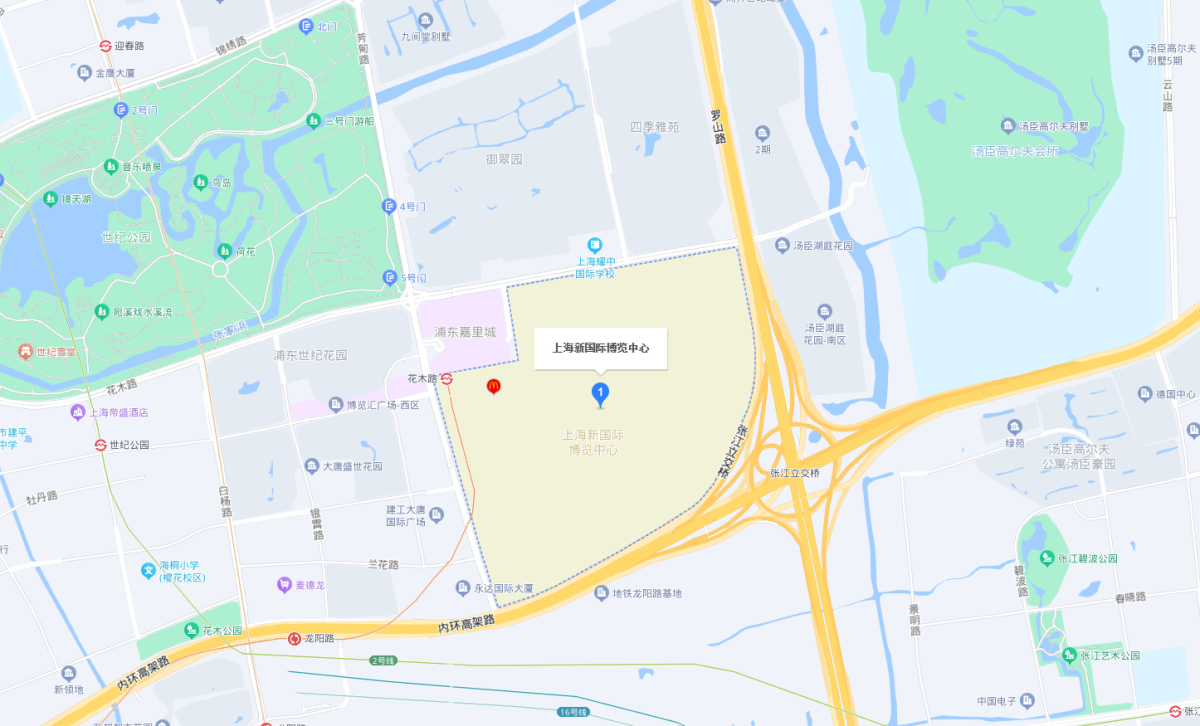 第十六屆世界制藥機械、包裝設備與材料中國展位置